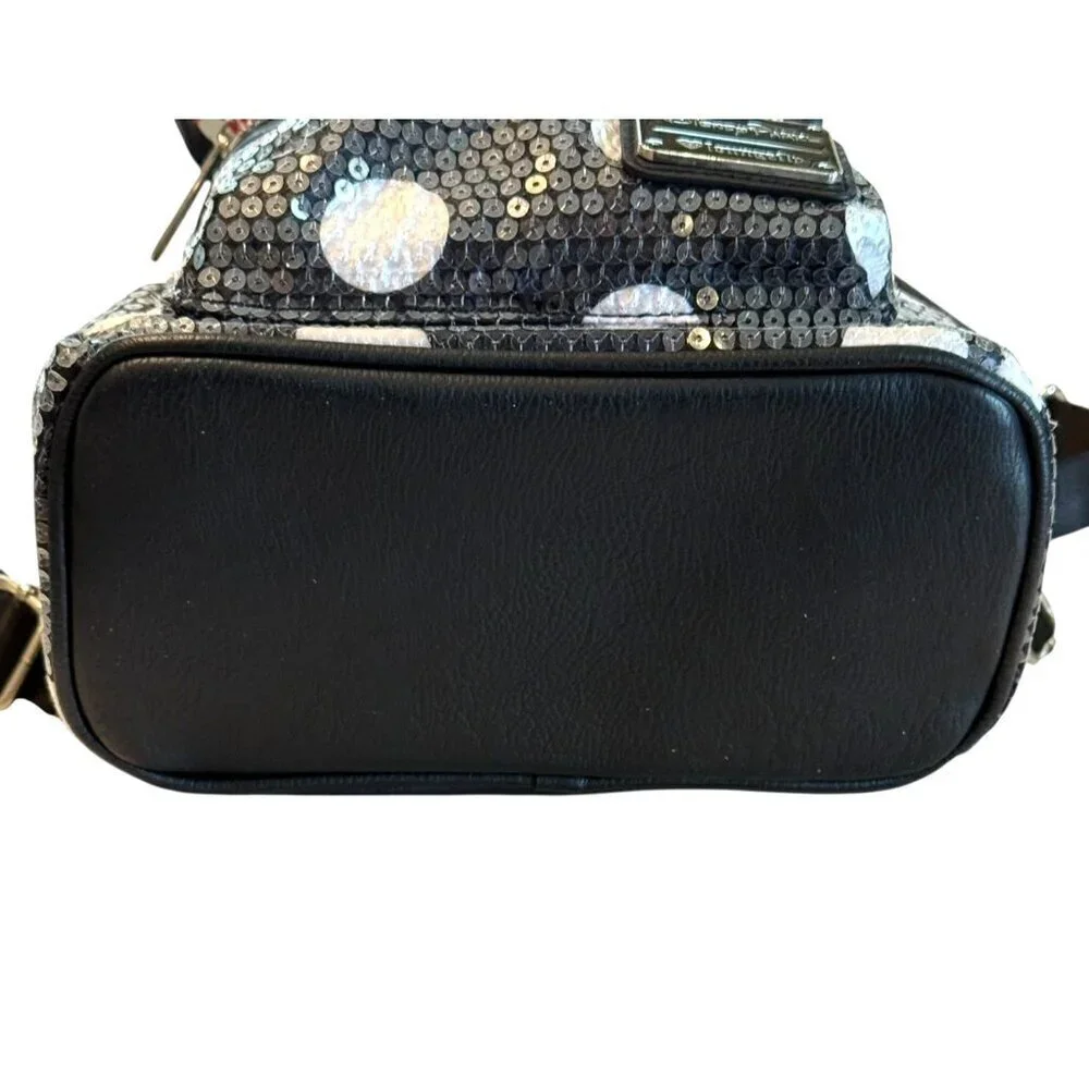 Disney Parks Minnie Mouse Loungefly Sequined Polka Dot Backpack